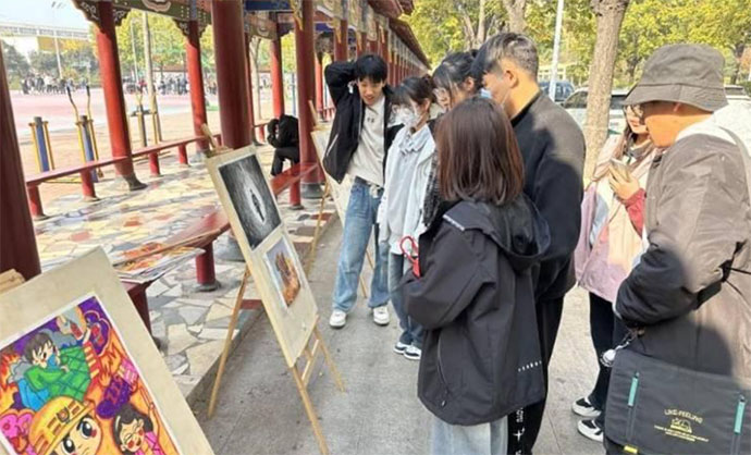 郑州电力职业技术学院艺术传媒学院组织开展“119消防宣传月” 主题绘画作品展