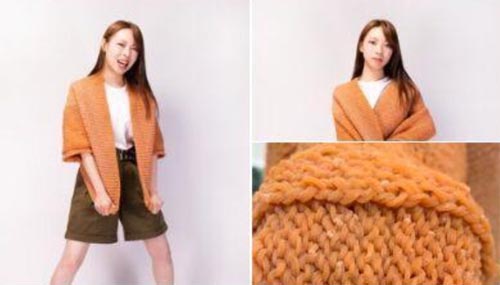 日本女大学生用橡皮筋制作精致服装